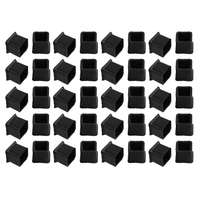 

40 Pcs Furniture Chair Table Leg Rubber Foot Covers Protectors 20Mm X 20Mm
