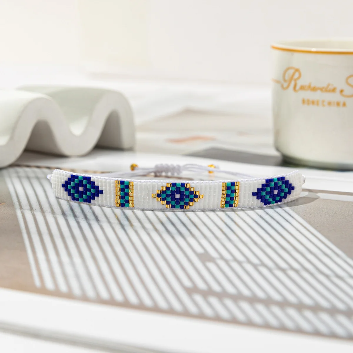 Браслет ZHONGVI Miyuki для женщин Геометрические Квадратные браслеты девочек богемные