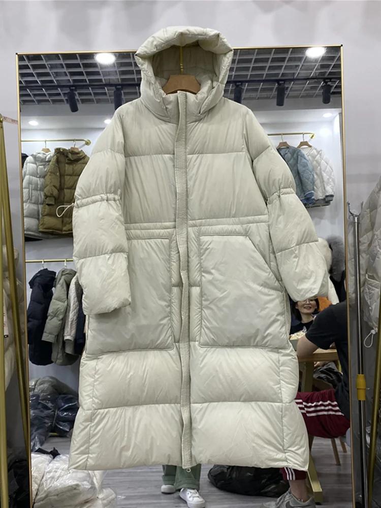 Зимние женские пуховики Lagabogy 2022 светильник Кая длинная парка на 90% белом утином
