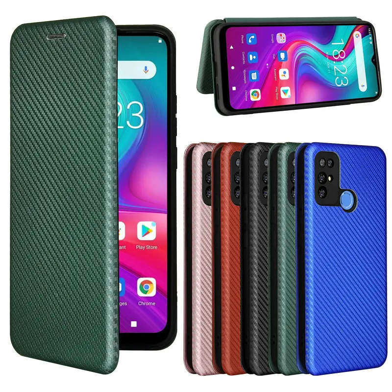 

New Style Huawei Honor 9A Case 6.3" Fashion Carbon Fiber PC Hard Card Holder Slim Leather Case for Honor 9A MOA-LX9N Wallet