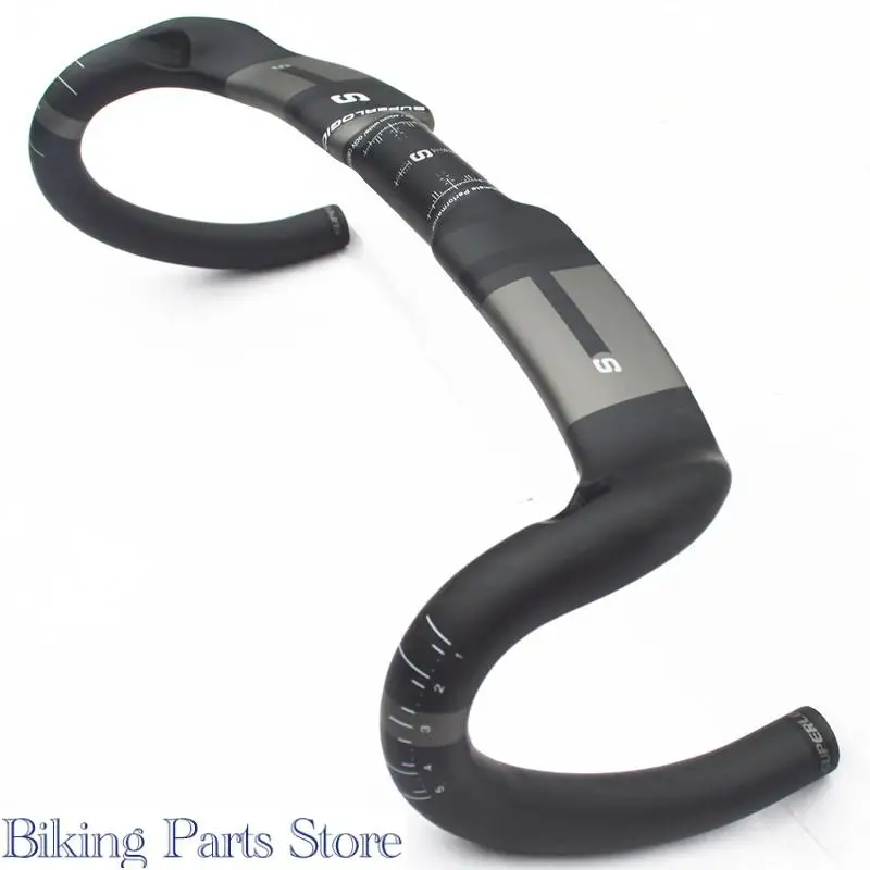 

Carbon Fiber Bicycle Handlebar Reduce Resistance Bent Bar Strengthen Bike Parts 400/420/440Mm Inner Routing Ud Matte