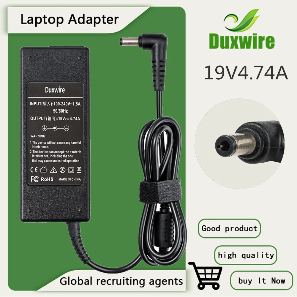 Duxwire для ASUS зарядное устройство ноутбука Toshiba Fujitsu Lenovo 19V4.74A Универсальный 19V3.42A