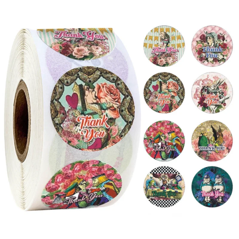 

500 шт./рулон, круглые бумажные этикетки