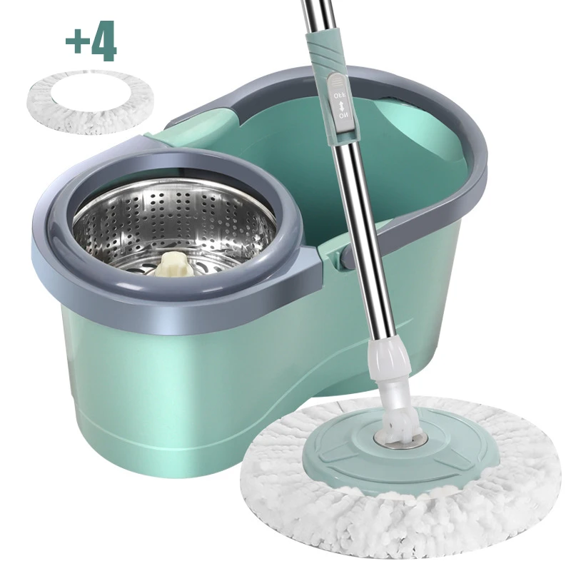 

Floor Mopping Magic Tool Rotary Mop With Wiper, Bucket, Hands-Free Household Wooden Floor Cleaning Magic, Hands Free Housework