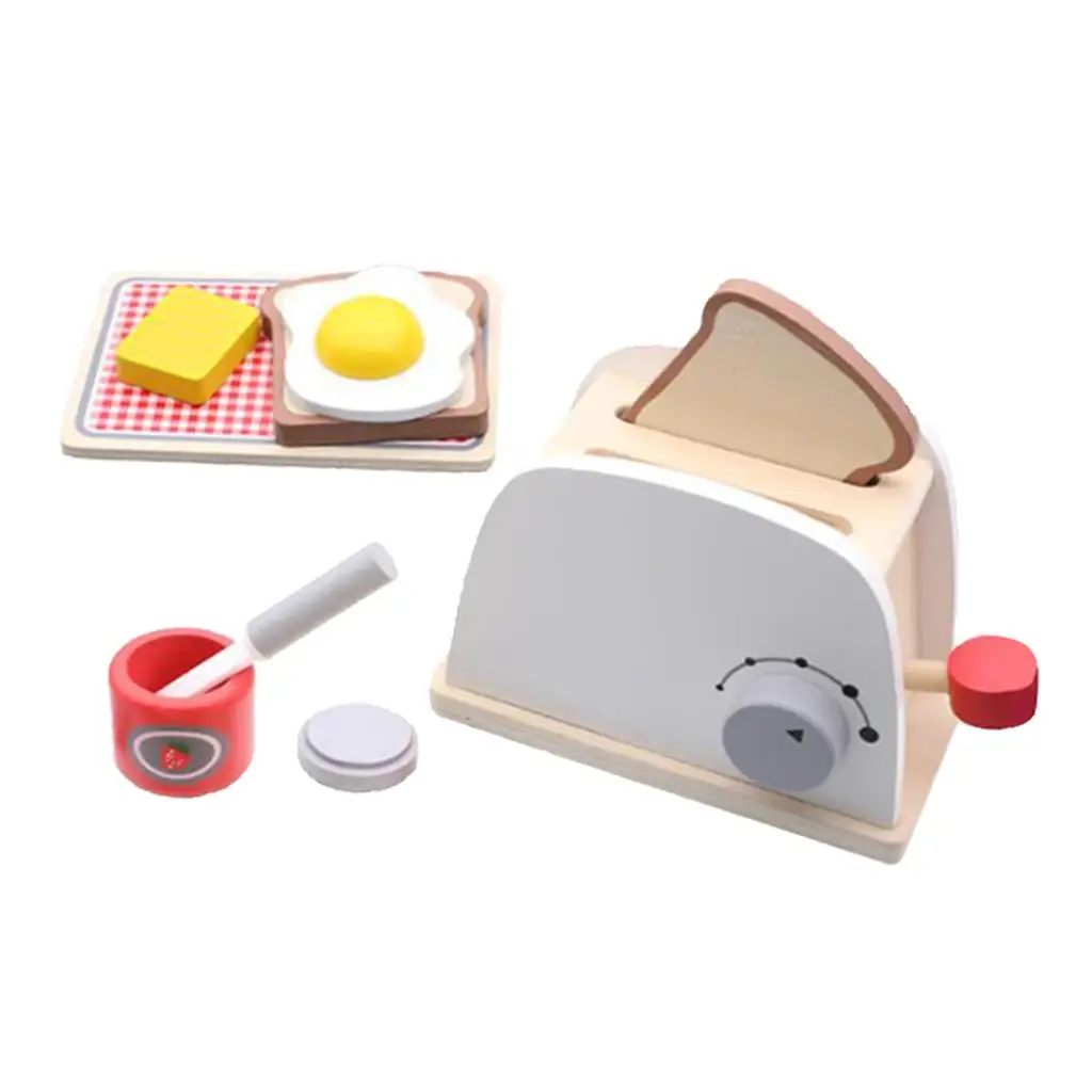 

Simulation Bread Maker Kitchen Omelette Pretend Kid Toys Wooden Gifts