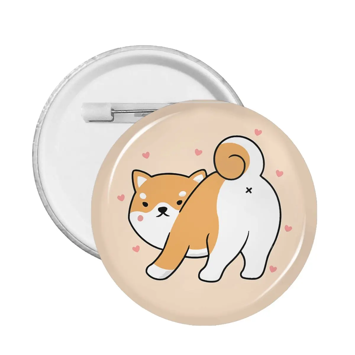 

KAWAII LOVE Shiba Inu Soft Button Pin Customizable BroochFriends Creative Brooch