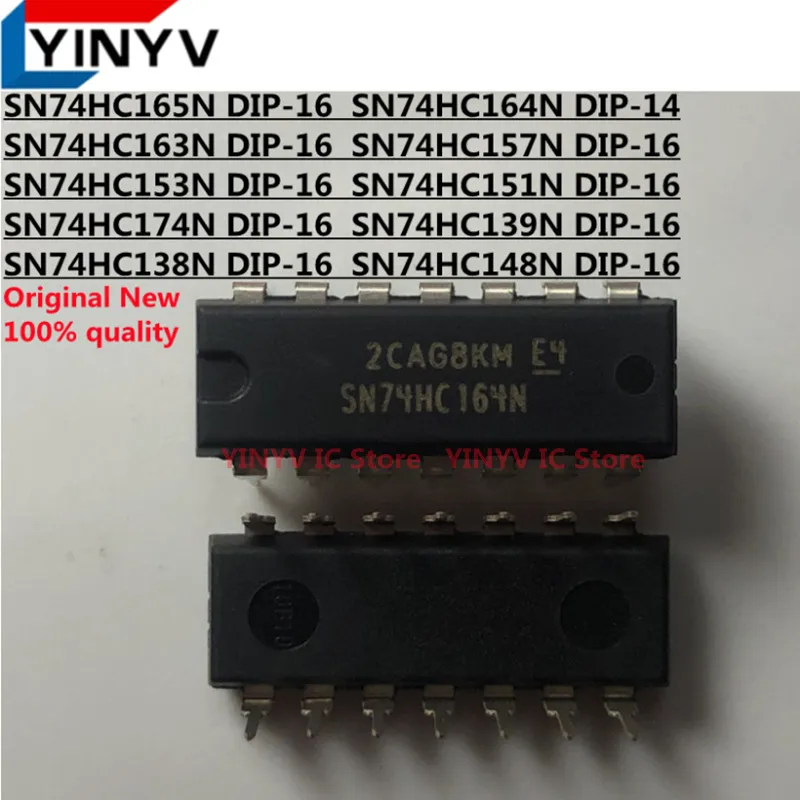

50 шт. SN74HC165N SN74HC164N SN74HC163N SN74HC157N SN74HC153N SN74HC151N SN74HC174N SN74HC139N SN74HC138N SN74HC148N DIP 100% новый
