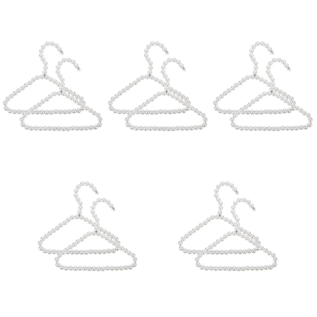 

10 Household Home Clothes Hanger Small Hangers Pearl Small Clothes Hanger for Decorate Clothing Gifts Hanging