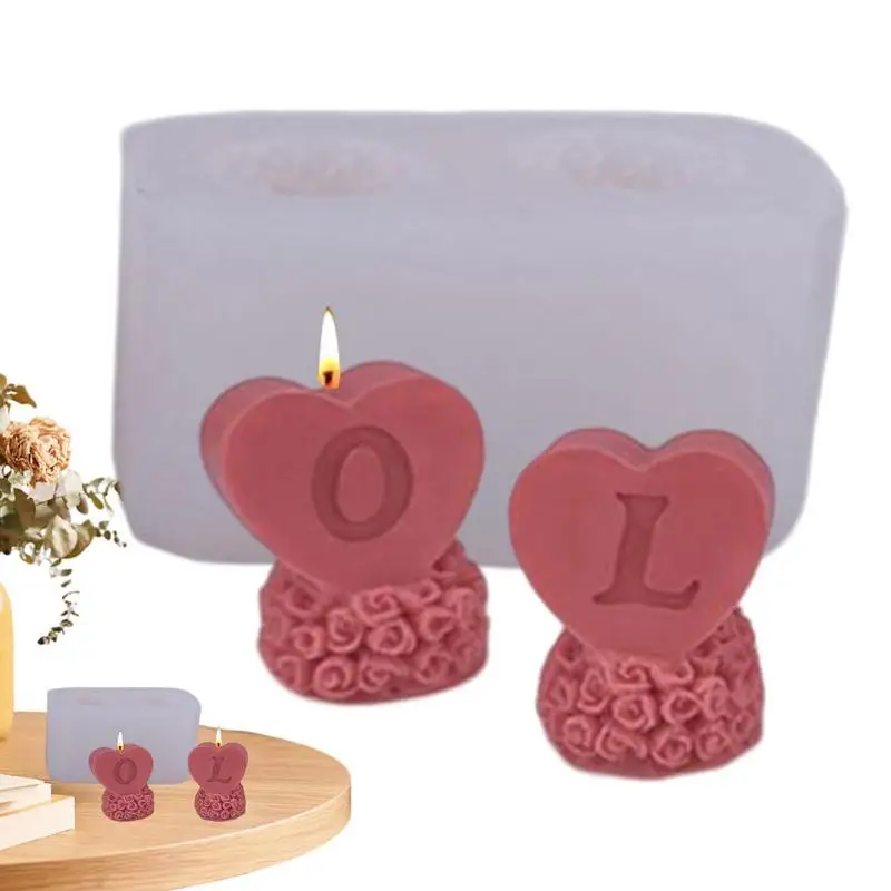 

Creative Valentine's Day Gifts Silicone Mold Chocolate Candy Cake Decorating Mold DIY Rose Heart Love Aromatherapy Candle Mould
