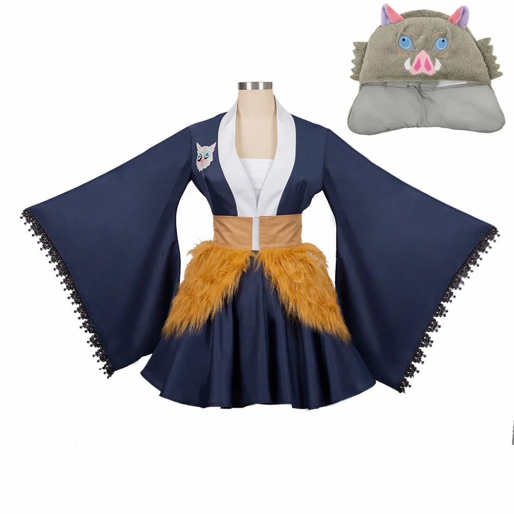 

Костюм косплея из аниме «рассекающий демонов» киметасу «no Yaiba», женская шляпа в виде свиньи, костюм горничной для Хэллоуина, карнавала Вечер...