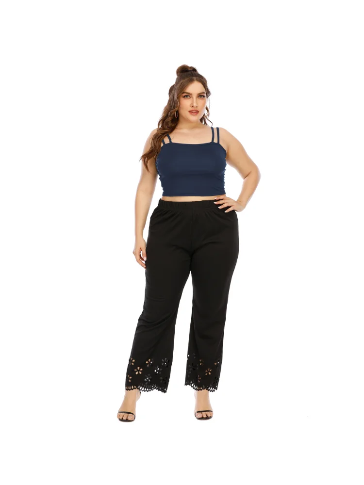 Women's Sexy Open Umbilical Strap Short Tank Top Large Top plus size feminino  plus size blouse