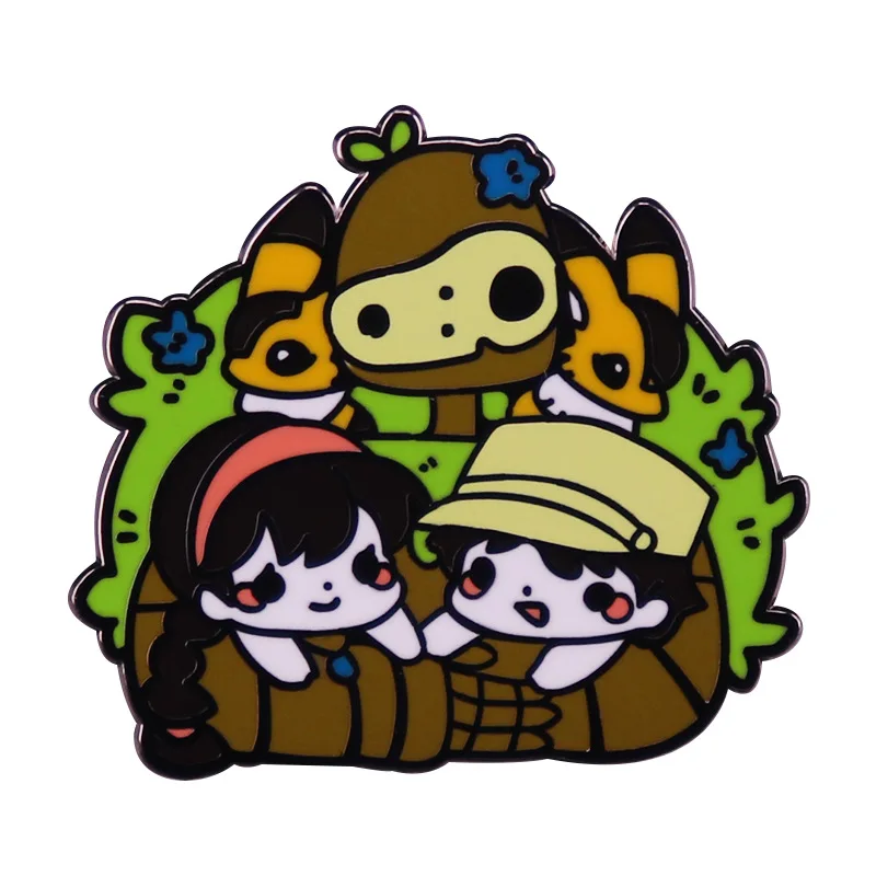 

Robot and Friends Castle Sky Flawed Hard Enamel Pin
