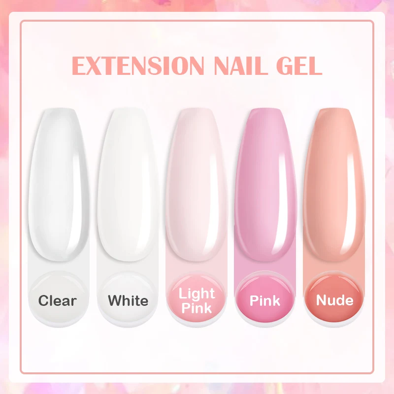 LILYCUTE 8 мл удлиняющий гель для ногтей розовый белый прозрачный УФ Vernis