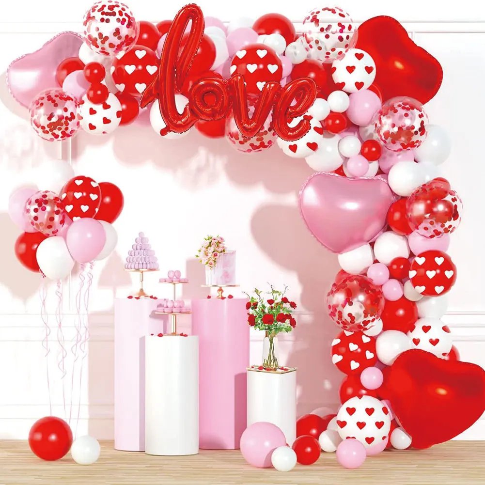 

One Pcs Red LOVE Balloon Wedding Wedding Room Decoration Aluminum Film Balloon Valentine's Day Confession of Love Balloon Chain