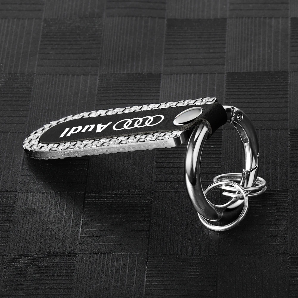 Металлический/кожаный автомобильный брелок для мужчин и женщин ключей Audi A1 A2 A3 A4