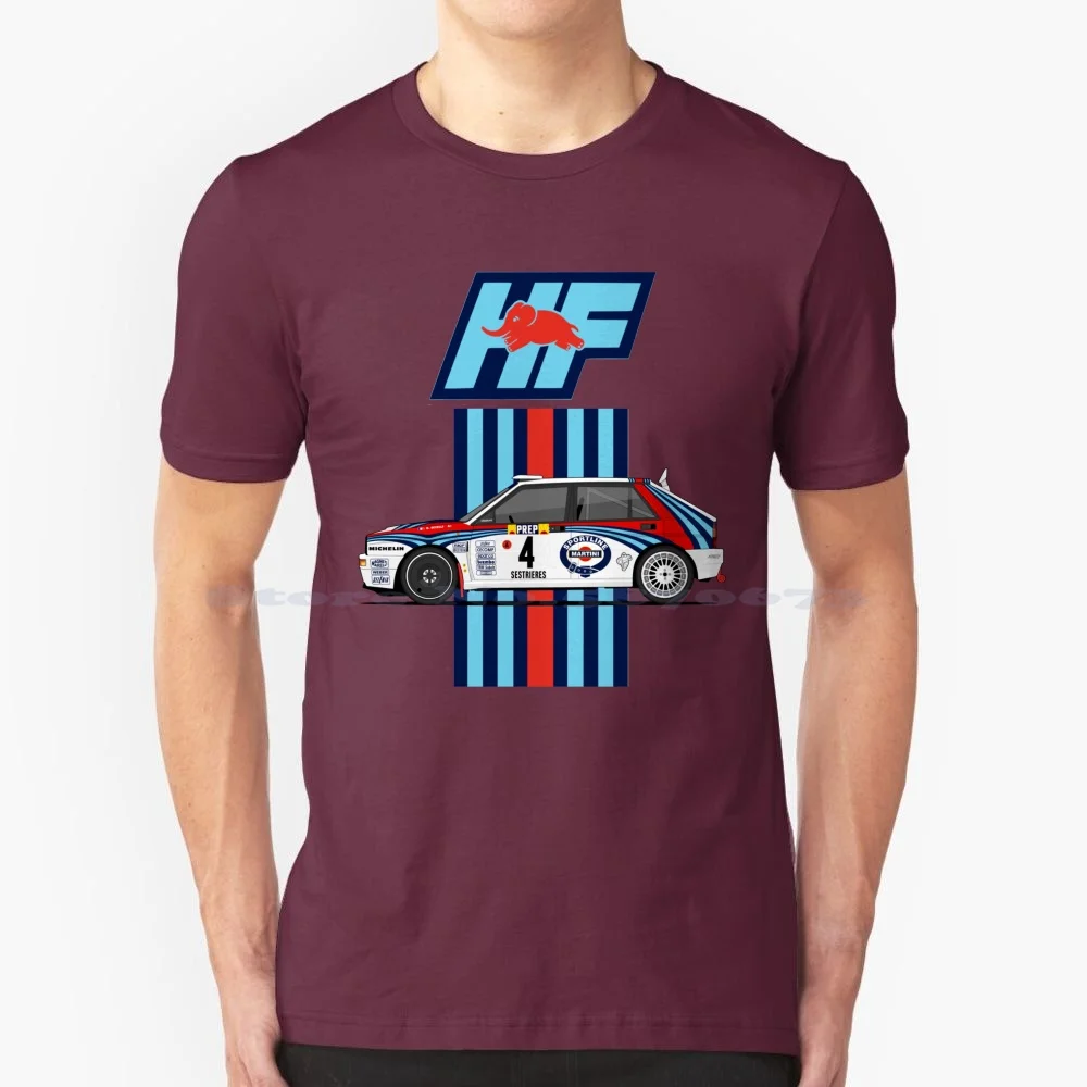 Футболка Lancia Delta Integrale Hf 100% хлопковая футболка Интегральная Group Rally Wrc Wrx Racing Deltona