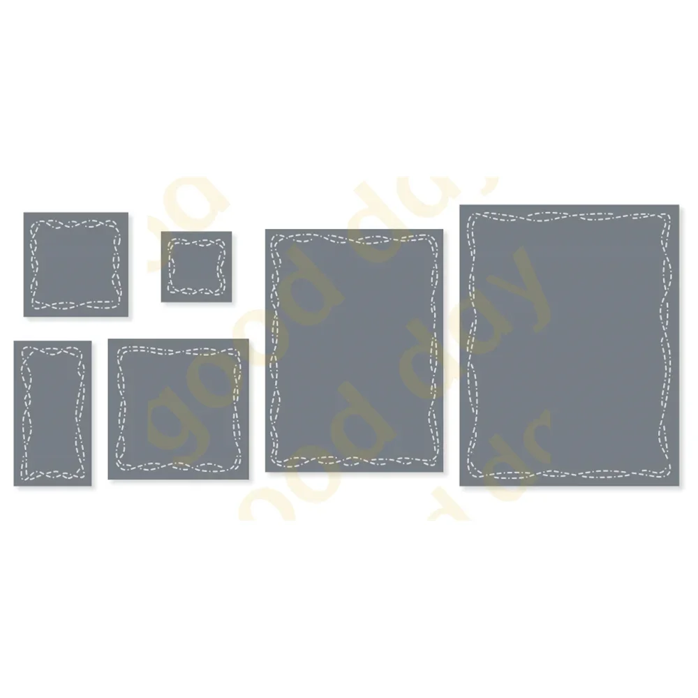 

Arrival 2023 New Different size rectangles Metal cutting Dies Scrapbook Diary Decoration Embossing Template Diy Card Handmade