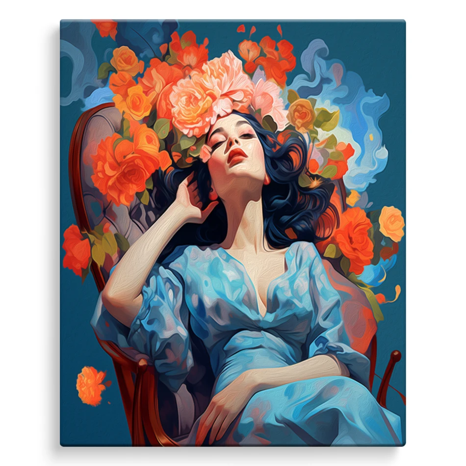 SDOYUNO краски по номерам женщины абстрактные цветы бабочки рисование на холсте