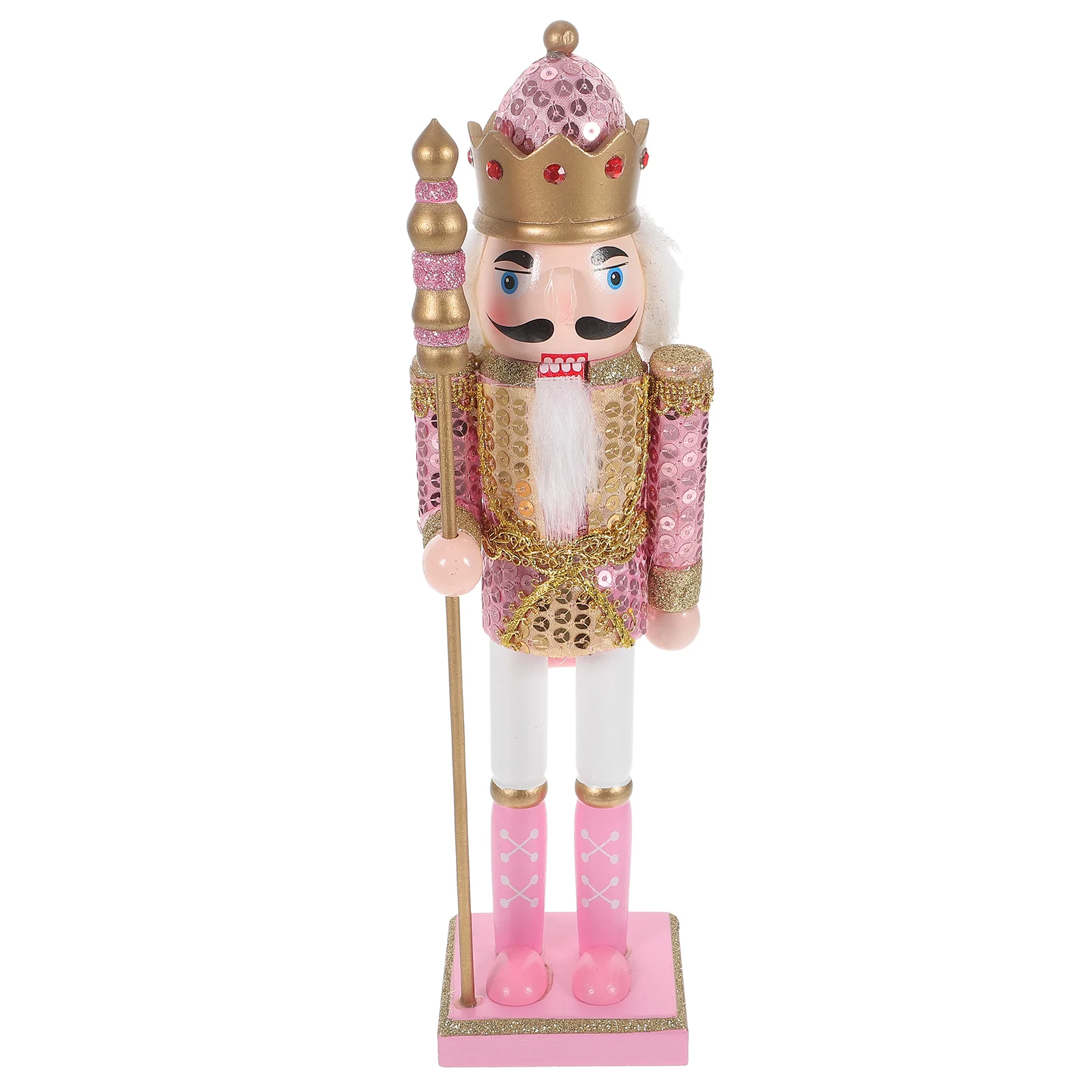 

Christmas Nutcracker Traditional Wooden Pink Nutcracker Ornament Holiday Nutcracker Soldier Figure Christmas Advent Nutcrackers