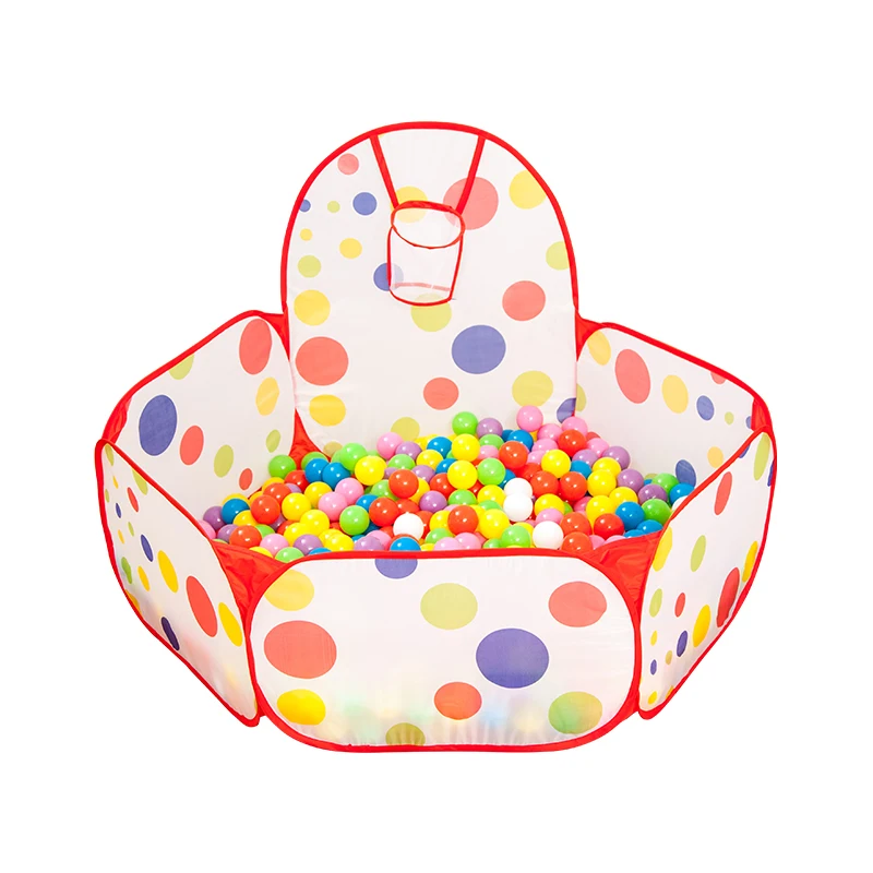 

Kids Playpen Portable Baby Ball Pit Children Dry Pool Balls Pool Indoor Child Play Tent Tipi with Basketball Hoop Ballenbak Toys