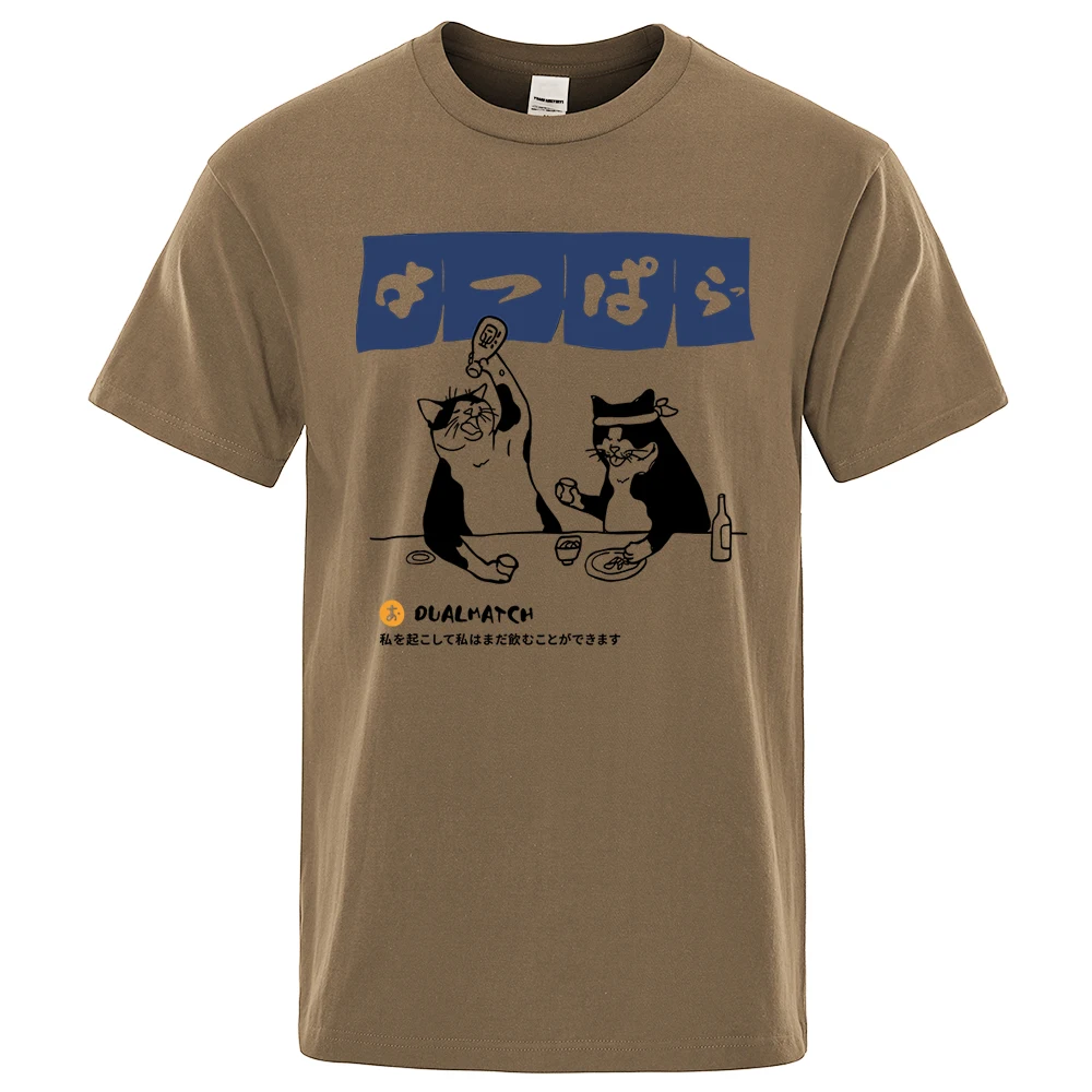 Футболка мужская оверсайз с круглым вырезом модная тенниска из хлопка в стиле