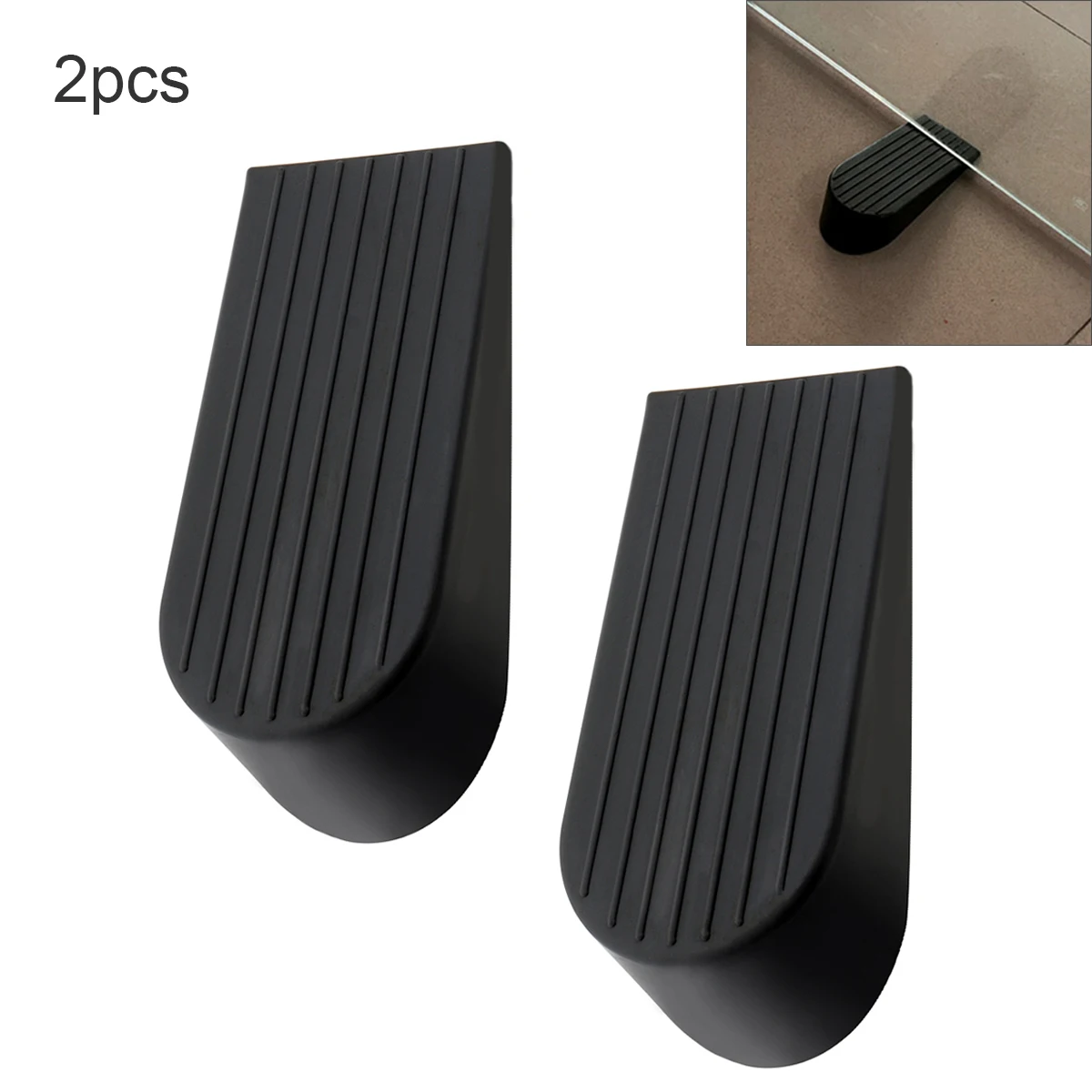 

Сверхмощная Резиновая Дверь, 2 шт., стопор, увеличивающий клин, Рабочая поверхность, высота до 1,9 дюймов, для дома, офиса, школы, двери