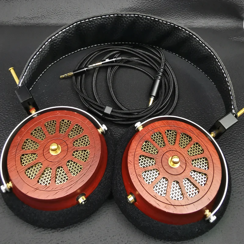 

wooden headset DIY headphones 50mm graphene unit