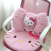 kawaii sanrioed chair cushion hellokittys cartoon soft stuffed plush toy girl heart pillow cushion nap pillow gifts for girls