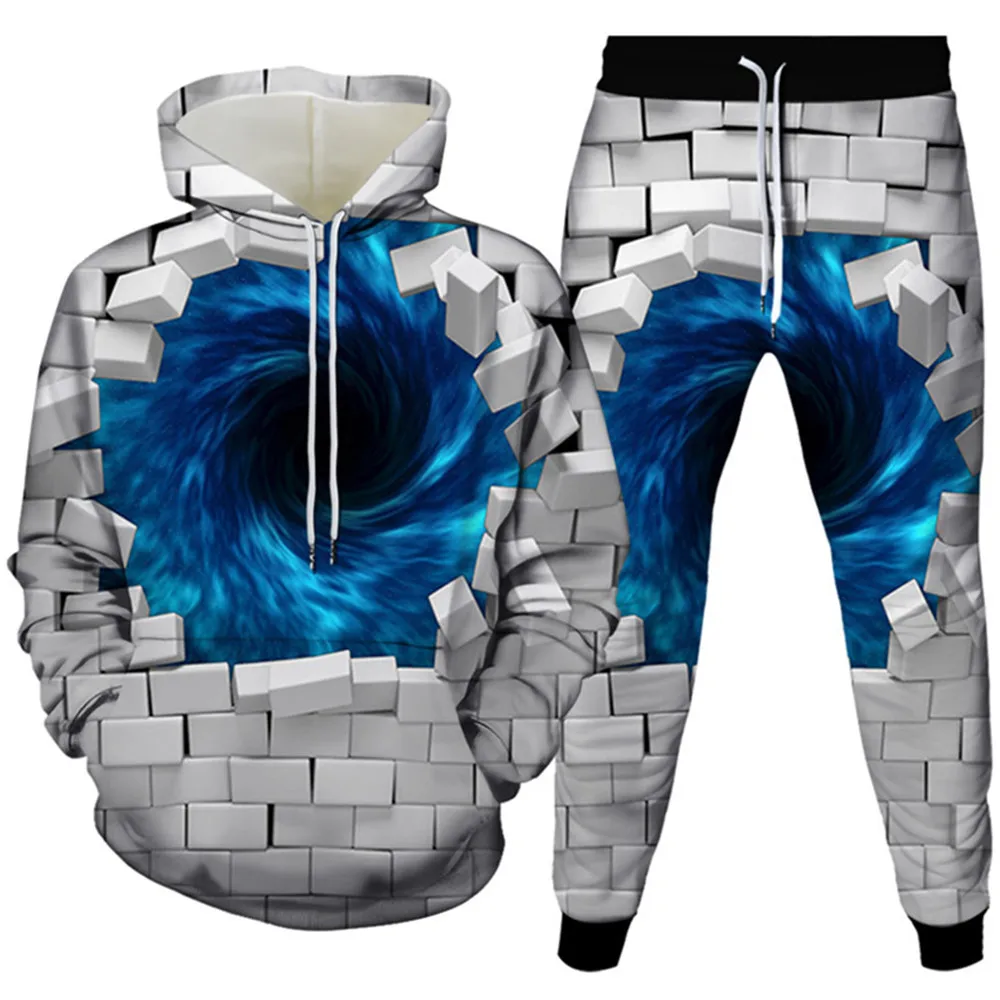 Мужской спортивный костюм с изображением кошки голубого цвета Вихревой