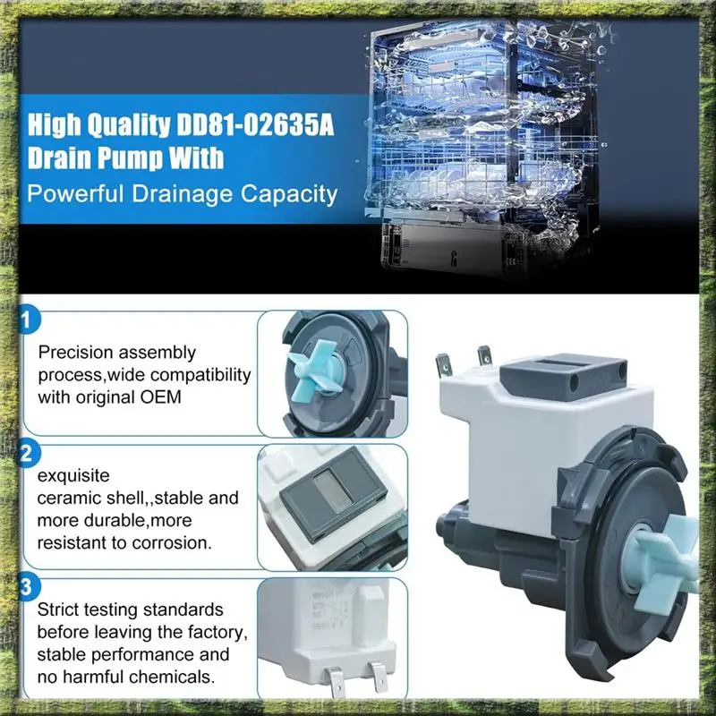 Фото Насос сливной для посудомоечной машины Priority-Lane DD81-02635A B20-3A01, замена для DW80R2031US/AA №4