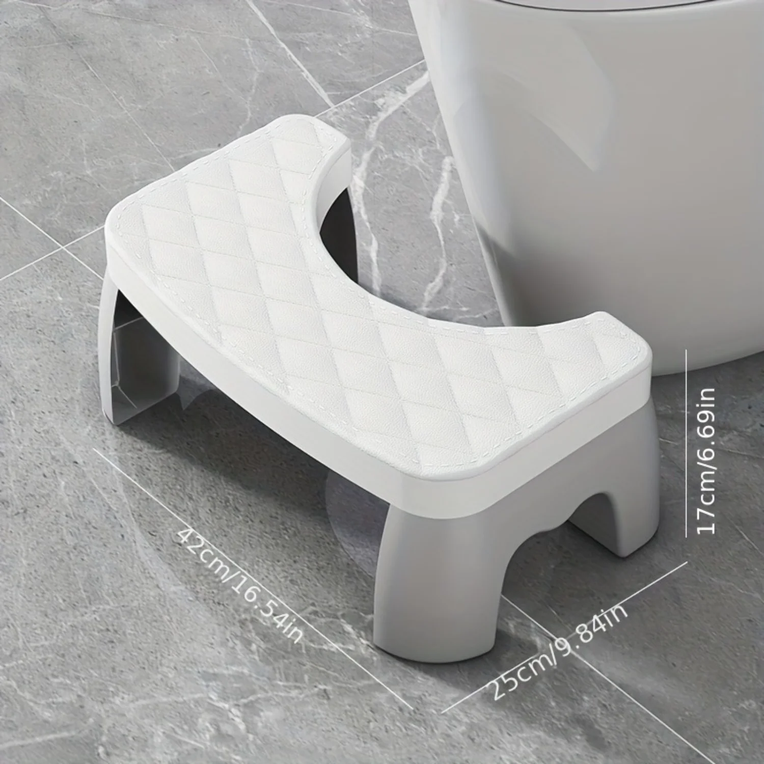 1pc Non-Slip Plastic Toilet Step Stool for Adults - Waterproof Bathroom Squat Potty Comfort Design Foot Rest Squatty Ped