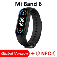 global version xiaomi mi band 6 nfc heart rate monitor fitness tracker blood oxygen smart band bracelet spo2 magnetic charging