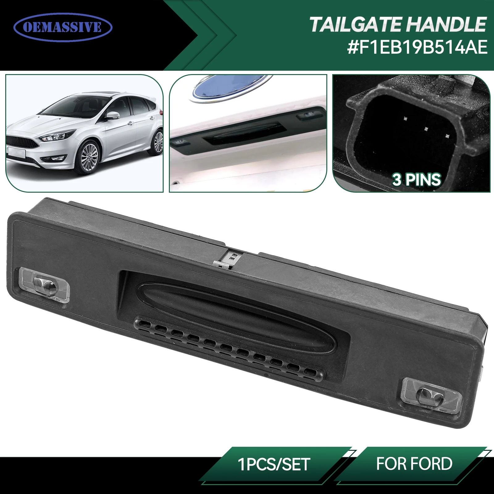 

Для Ford Fiesta VII Focus ST 2012-2018 рукоятка багажника автомобиля переключатель ручки багажника автомобильные запчасти F1EB-19B514-AE F1EB19B514AE