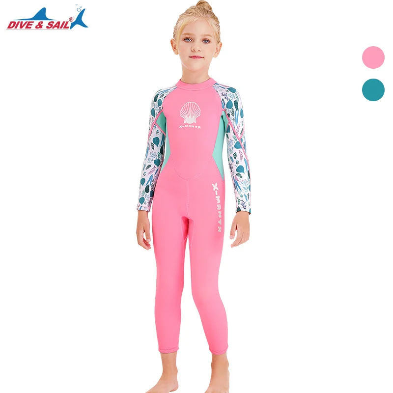 

New Jellyfish Neoprene Wetsuit Children Diving Suits Swimwear Girls Long Sleeve Surfing Swimsuits for Girl Bathing Suit Wetsuits