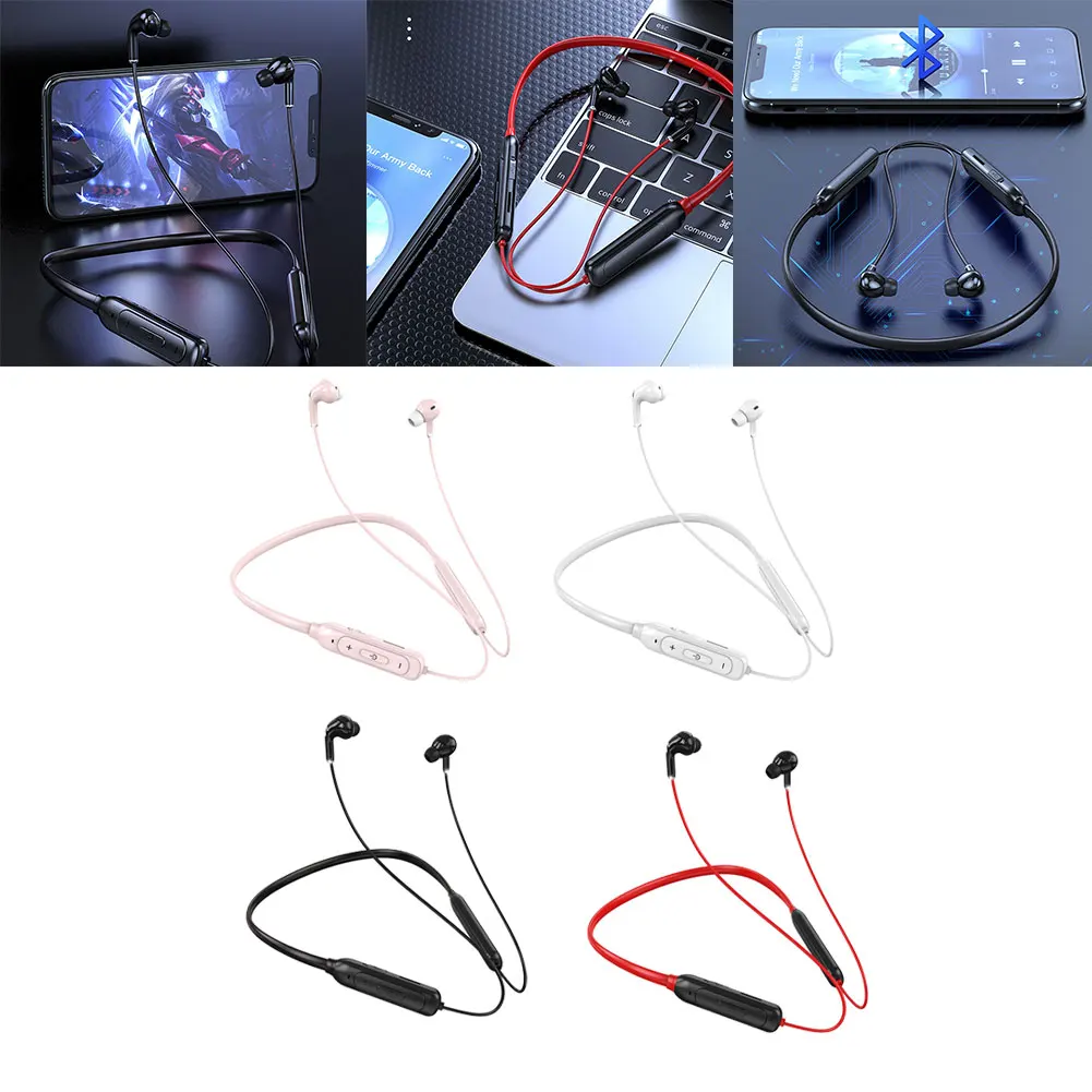 

New M60 Bluetooth Headset Neck Hanging In Ear Sports Pluggable Standby Time Long Realistic Stereo Sound