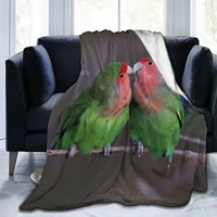 flannel blanket covers comfortable soft warm fleece hair free parrot gray hawaiian style sheets outdoor office sofa towel 80x60