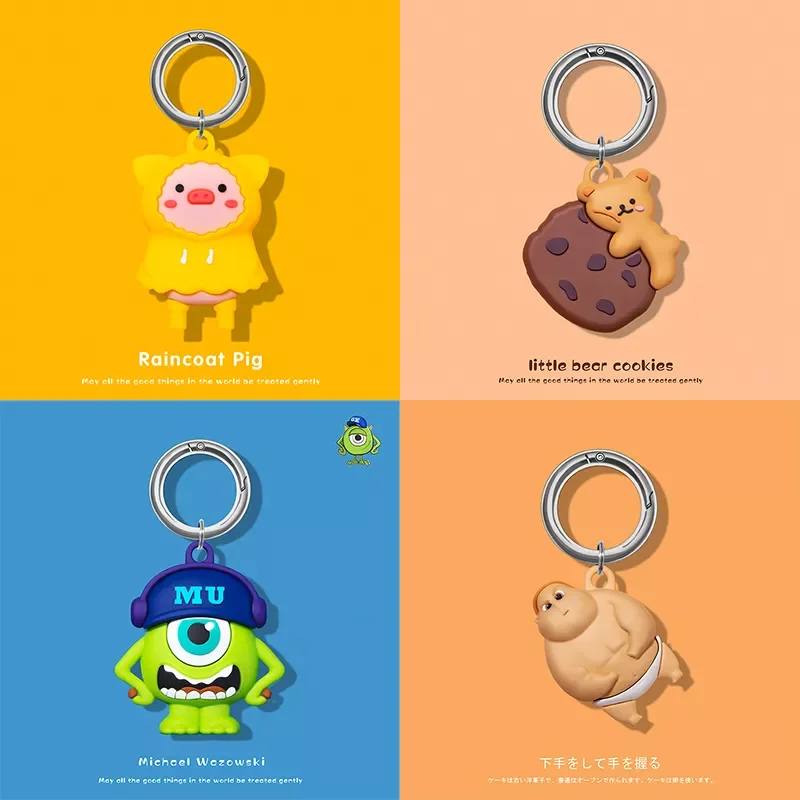 

Милый мультяшный силиконовый мягкий защитный рукав для Apple AirTag, брелок для домашних животных, детское устройство против потери, защитный че...