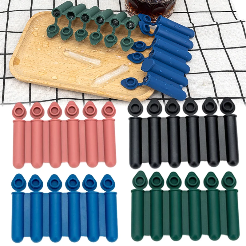 

6 Cells DIY Mini Ice Cube Mould with Lids for Filling Bottle Beverage Drinks Summer Popsicle Maker Ice Cream Mold Kitchen Tool