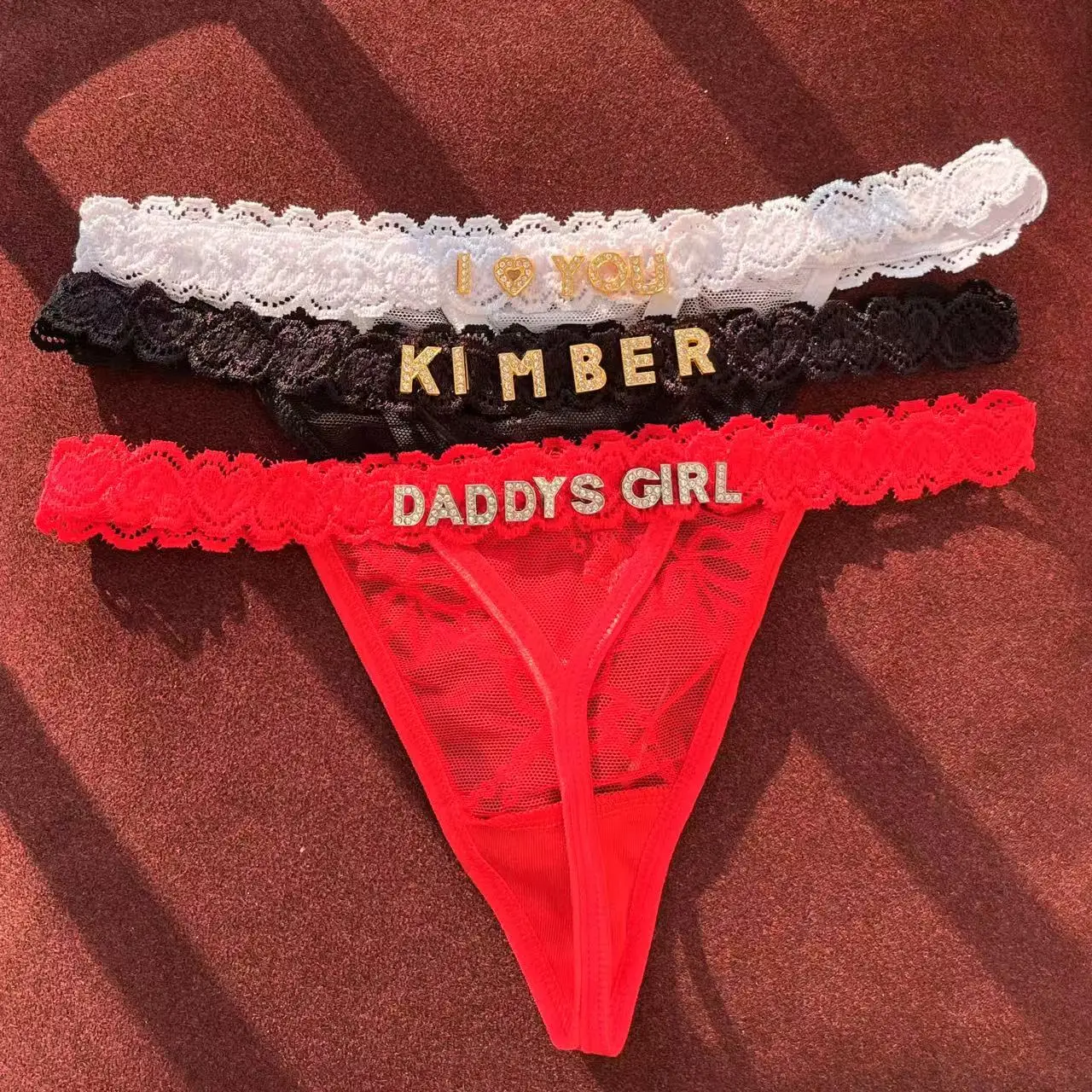 Трусики-стринги на заказ сексуальные индивидуальные новогодние подарки нижнее