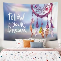 dreamcatcher tapestry dreamy feather hippie boho study wall hanging aesthetic living room bedroom art decoration prop blackets