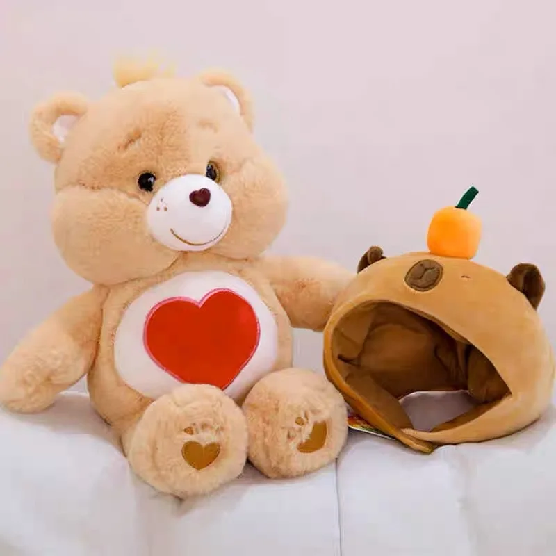 Фото Care Bears As Love-a-Lot Медведь с шляпой капибары Шляпа акулы Супер мягкая и приятная подходит для девочек и мальчиков №4