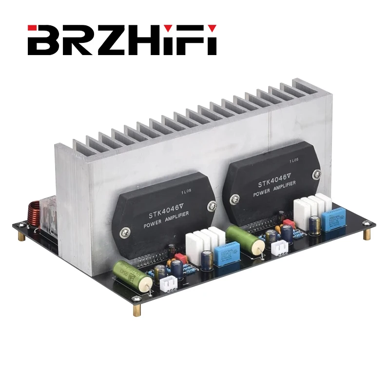 

BRZHIFI Audio 120WX2@8Ω STK4046V Amplifier Board Thick Film Finished HIFI Board With Radiator