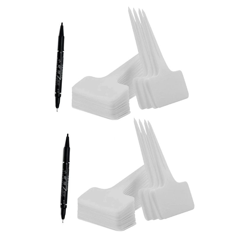 

200Pcs White Plant Labels Water T-Types Plant Tag Reusable Nursery Garden Labels Plant Markers For Flower Vegetables
