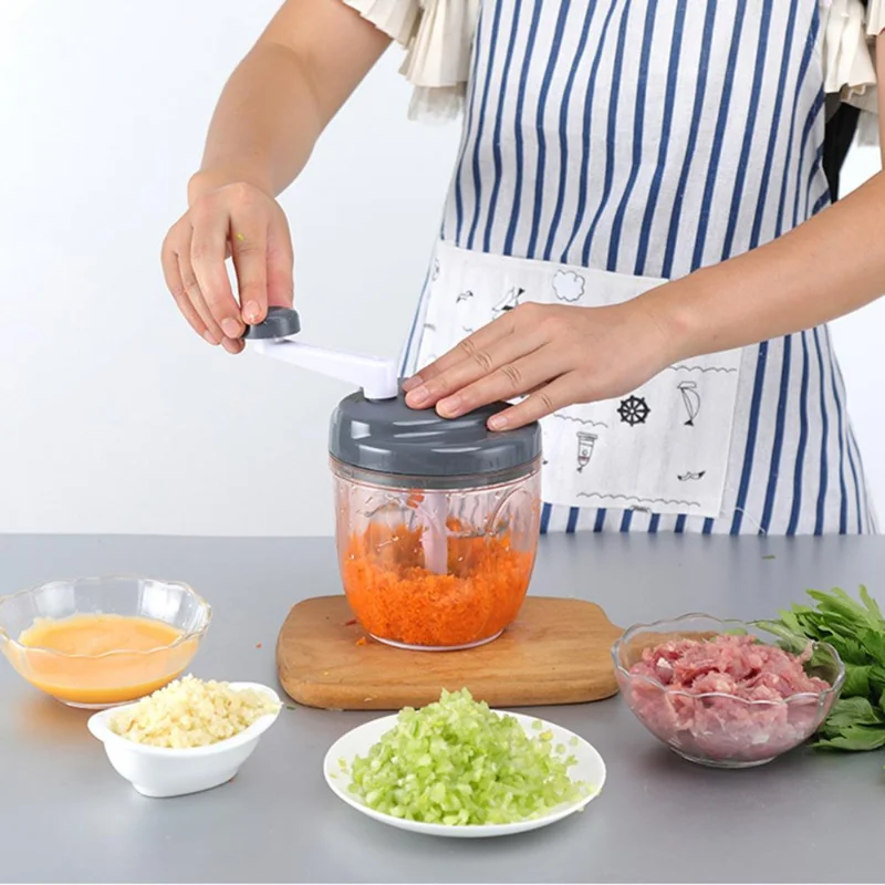 Multifunction Manual Meat Mincer Vegetable Food Shredder Cutter Hand Shake Pull Rope Chopper Meat Grinder Kitchen Gadget Crusher