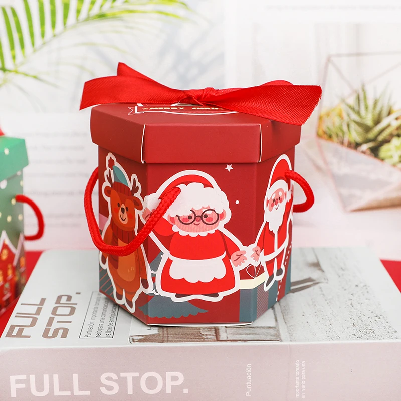 4 шт. рождественская подарочная коробка яблоки конфеты шоколад упаковочная