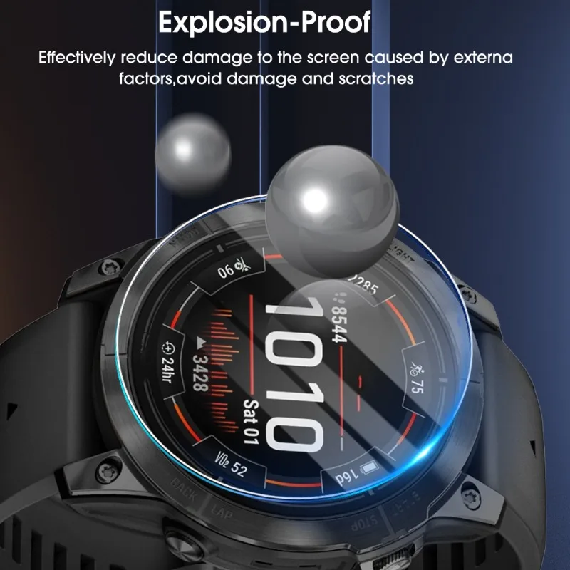 Фото 10-1 шт. закаленное стекло для Garmin Fenix 8 7S 7X 7Pro 6S 6Pro сапфировая пленка против царапин HD Защитная пленка для экрана Garmin Fenix 6 7 №4