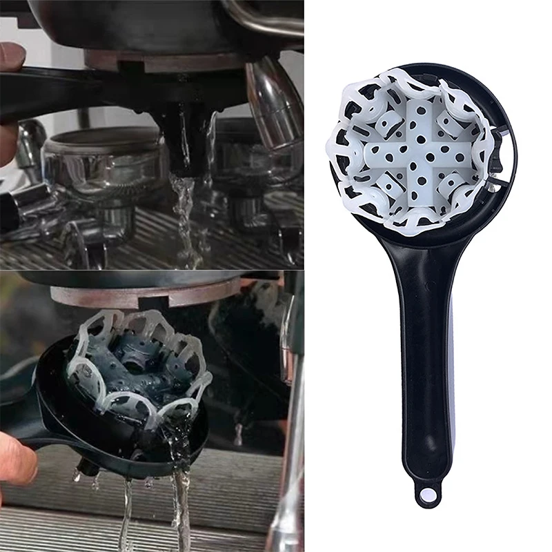 

For 57-59MM Coffee Machine Brewing Head Plastic Handle Clean Brush Espresso Silicone Coffee Machine Grinder Cleaner