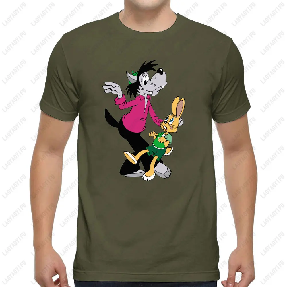 Спортивный костюм Squat Wolf Футболка Nu Pogodi Well Just You Wait Hare с рисунком из мультфильма