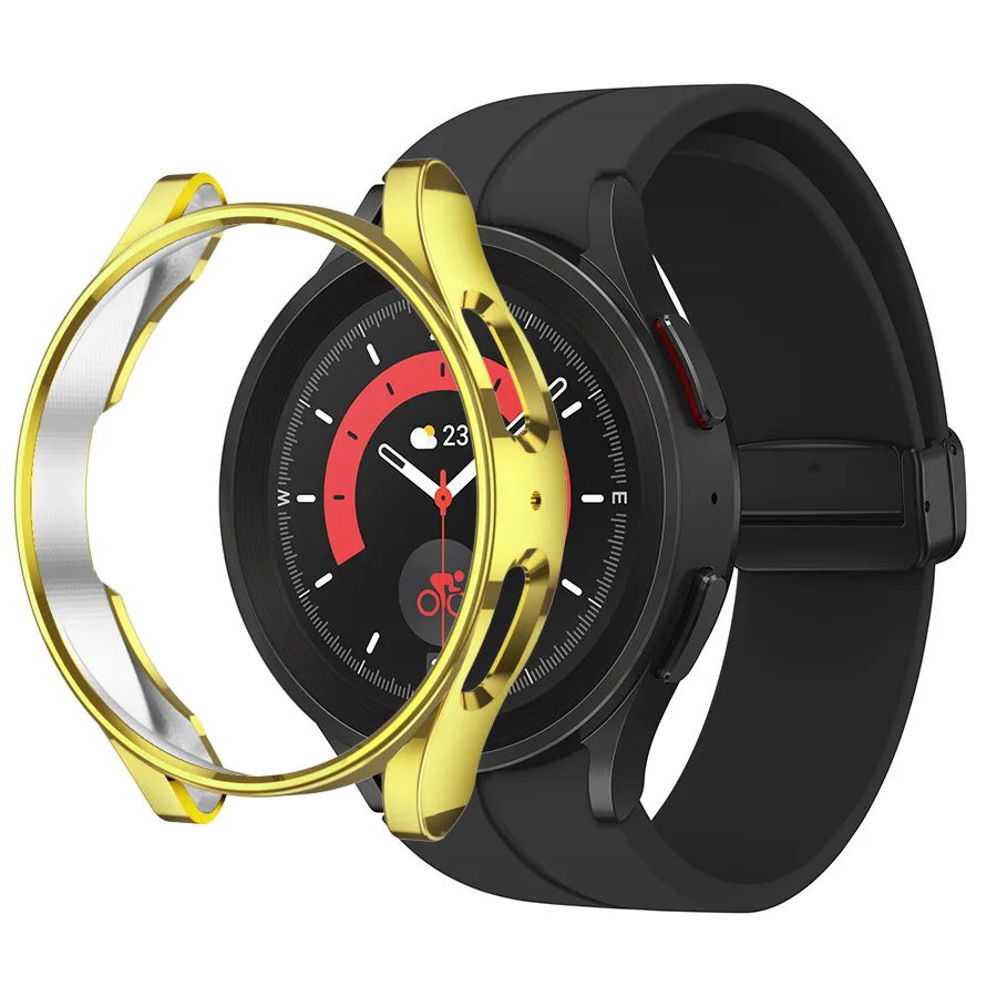 TPU Soft Case For Samsung Galaxy Watch 5 Pro Accessories 45mm Anti-fall Protective Cover for Watch 5Pro Bumper Shell Hollow Case