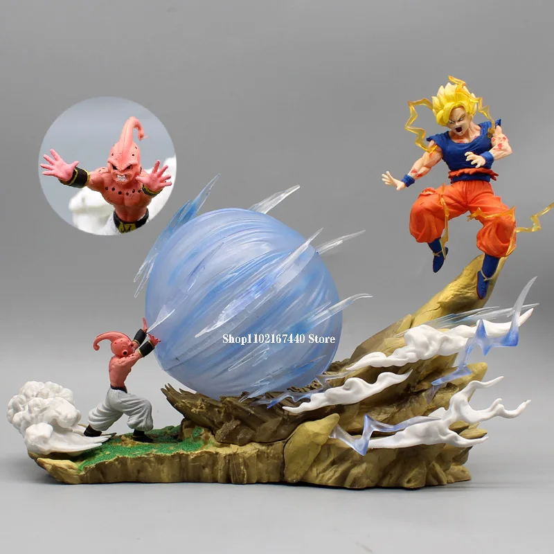 

20cm Kid Buu Dragon Ball Z Figure Majin Buu Vs Son Goku Action Figures Super Saiyan PVC Statue Collection Toy for Children Gifts
